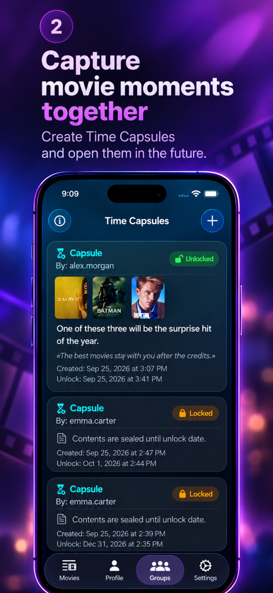 CineTag Time Capsules