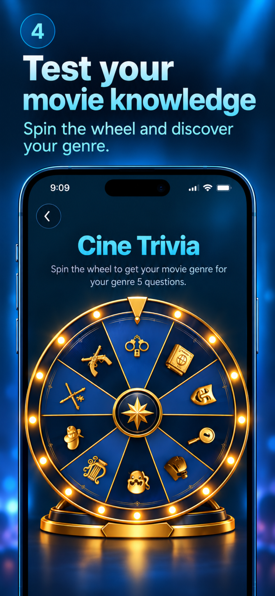 CineTag Cine Trivia screen
